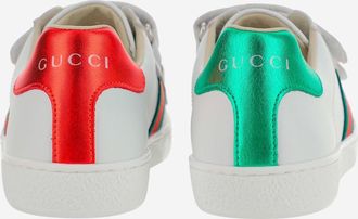 Gucci Girls Sneakers Ace Leather Multicolour Calfskin Trainers
