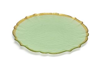 Classic Touch Set of 4 Alabaster Green Dinner Plates-11D