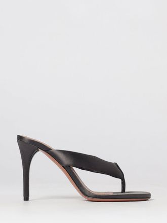 Alaia Satin Thong Mule Sandals with an Open Toe and High Stiletto Heel