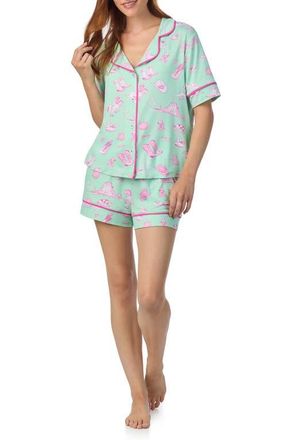 Room Service PJs Print Short Pajamas in Mint Print at Nordstrom, Size X-Large