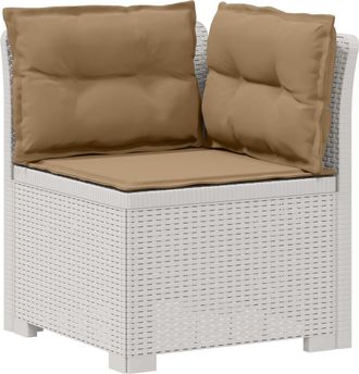 vidaXL Sill&oacute;n Individual De Jard&iacute;n Con Cojines Apariencia De Ratan Pp Vidaxl