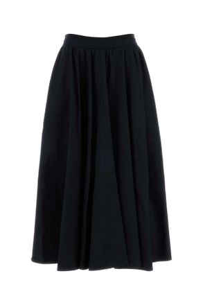 Patou Midnight Blue Cotton Skirt
