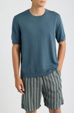 Alex Crane Lolo Organic Cotton Sweater Tee in Lake at Nordstrom, Size Xx-Large