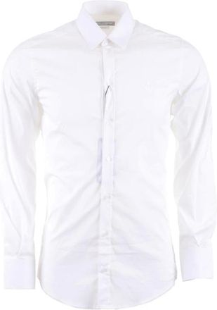 Dolce & Gabbana Overhemden, Heren, Wit, M, Katoen, Gold Collection Heren Overhemd Lange Mouw