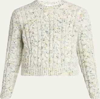 Moncler Cable-Knit Crewneck Sweater