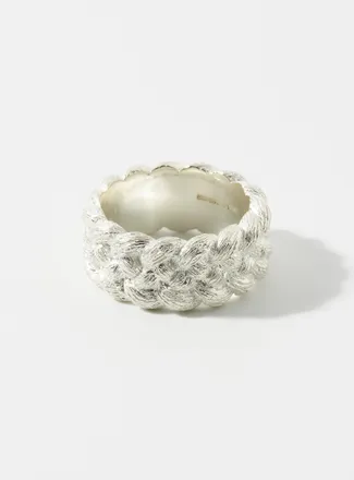 Bleue Burnham Mens Braid signet ring