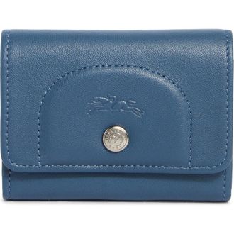 Longchamp Le Pliage Xtra Leather Flap Card Case in Pilot Blue at Nordstrom Rack