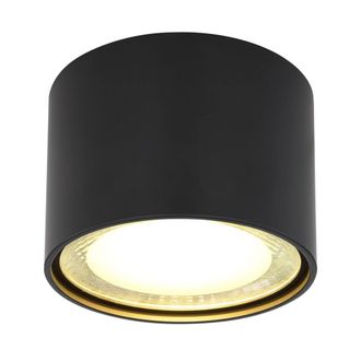 Netlighting Serena Surface Mounted Downlight Matt Black Glass Shade LED 3000K