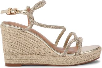 Kurt Geiger Womens Primrose Heels - Gold Fabric - Size UK 8