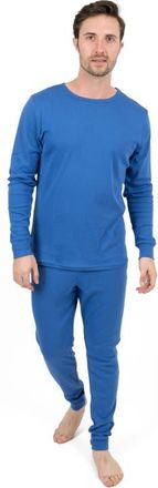 Leveret Mens Cotton Solid Matching Family Pajamas in Royal Blue at Nordstrom, Size Xxx-Large