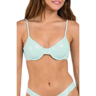 Citrus Iridescent Underwire Bikini Top in Mint at Nordstrom Rack, Size X-Small