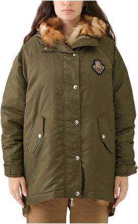 Ermanno Scervino Militair Groene Parka met Uitneembaar Vest - Dames - Parka Jassen - Groen - XS - Polyester - Jassen