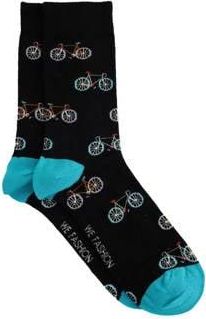 WE Fashion sokken met all over print zwart