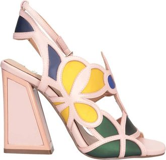 Ex&eacute; Womens Dominic High Heeled Block Sandal In Pink