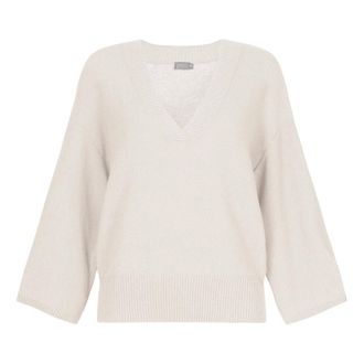 No Man's Land V-neck Knitwear, female, Beige, Size: XL 65.166 V-neck Knitwear