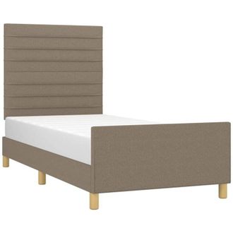vidaXL Estructura De Cama Sin Colch&oacute;n Tela Taupe 90x200 Cm Vidaxl