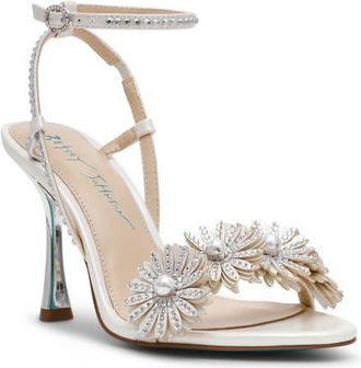 Betsey Johnson Mylee Ankle Strap Sandal in Ivory at Nordstrom, Size 6.5
