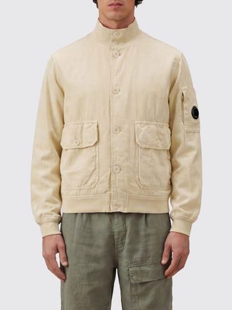 C.P. Company C. P. COMPANY Bomber Broken Twill Lens in cotone e lino