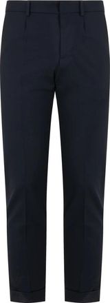 Moorer Slim Fit Elegante Broek - Heren - Slim Fit Broeken - Blauw - XS - Wol - Broeken