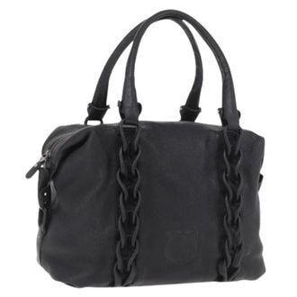 Ferragamo Pre-owned Hand Bag - Dames - Pre-owned - Zwart - Maat: ONE Size Leer