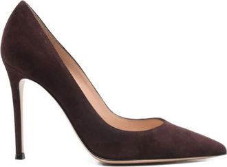 Gianvito Rossi 105 Pump met Puntneus - Dames - Pumps - Bruin - 40 1/2 EU - Leer - Schoenen