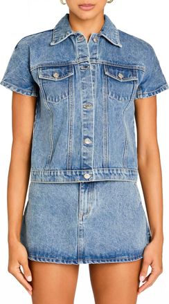 SER.O.YA Magda Cap Sleeve Jacket In Lakeside