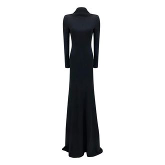 Tom Ford Crepe Jersey Avondjurk met Lange Mouwen en Cut-out - Dames - Jurken - Zwart - Maat: 2XS Jersey