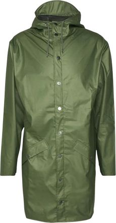 Rains Jassen, Heren, Groen, M, Leer, Fishtail Parka