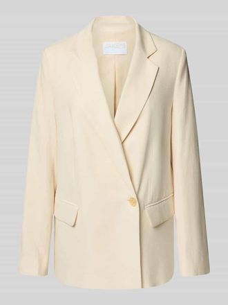Jake*s Relaxed Fit Blazer aus Viskose-Mix mit Pattentaschen in Beige, Gr&ouml;&szlig;e 32
