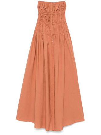 Forte_Forte cotton maxi dress - women - Cotton - III - Brown