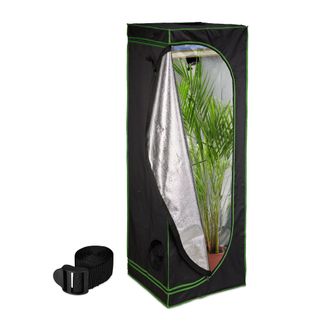 Relaxdays Relaxdays - Armario Cultivo Indoor, Carpa Invernadero Interior, Plantas Y Hierbas, Opaco, 180 X 60 X 60 Cm, Negro Y Verde