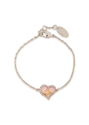 Vivienne Westwood Petra Crystal-embellished Heart Bracelet - Pink - One Size