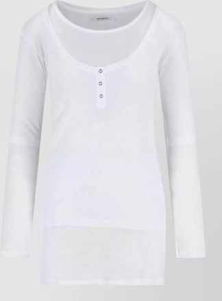 Gimaguas knee length dress scoop neckline buttons