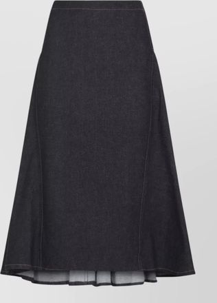 Jacquemus high waist denim skirt contrast stitching