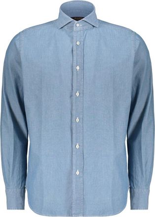 Moorer Elegant Denim Shirt - Heren - Casual Overhemden - Blauw - 2XL - Denim - Overhemden