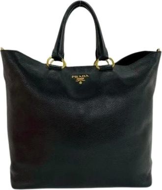 Prada Pre-owned Tote Bags, female, Black, Size: ONE SIZE Pre-owned Vintage Tote Bag