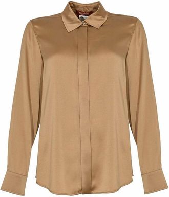 Max Mara Classic Xero Shirt In Silk Satin