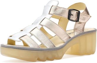 FLY London Terf614fly Womens Sandals Sahara/Silver : EU 41 (US Womens 10-10.5) M, Leather