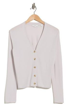 Vince Slim Button Front Wool Bend Cardigan in Cobblestone at Nordstrom Rack, Size X-Small