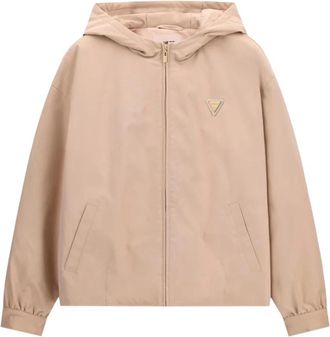 Guess Olympe Zipped Hoodie Jacket - Dames - Zomerjassen - Beige - XS - Jassen