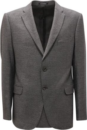 Armani Wollen Blend Jas- Model H31Gme C1826 - Heren - Blazers - Grijs - 3XL - Wol - Jassen
