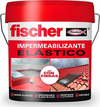 Fischer Impermeabilizante 15l Gris Con Fibras 547154 Fischer