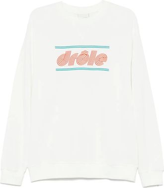 Drôle de Monsieur Top tennis Le Sweatshirt Piqué - Bianco