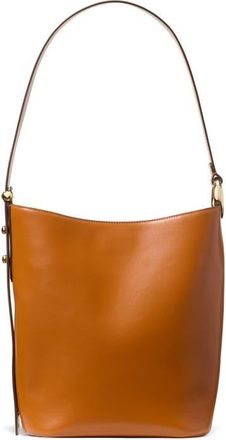 Kate Spade New York halo fine grain leather bucket bag in Baked Amber at Nordstrom