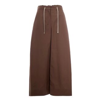 Max Mara Wide Trousers, female, Brown, Size: 2XS Wide Trousers