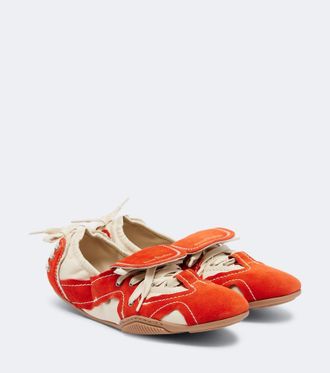 Acne Studios Bilaria leather and suede sneakers