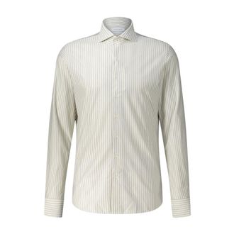 Profuomo Formal Shirts - Heren - Zakelijke Overhemden - Beige - L - Katoen - Overhemden