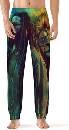 Generic Rasta Lion Jamaican Mens Pyjama Bottoms Pjs Pajama Pants Lounge Joggers Sweatpants Casual Sleepwear
