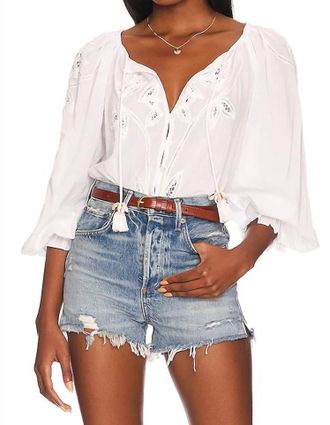 Cleobella Greta Blouse In Ivory
