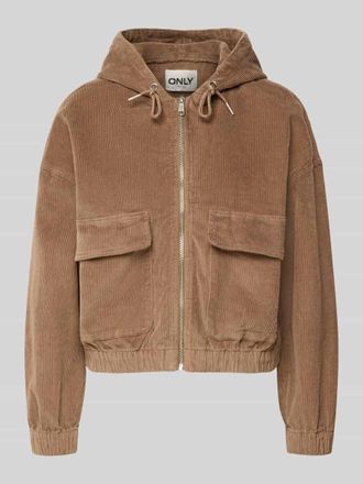 Only Oversized Bomberjacke aus Baumwoll-Mix Modell KENZIE in Taupe, Gr&ouml;&szlig;e XL